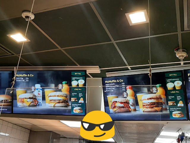 Frukost or Breakfast in Swedish Mcdonald's