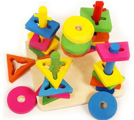  Wooden Toy Five Pillars Blocks for Early Learning - ALL SOLD OUT,Tq