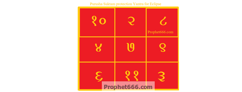 Ancient Purusha Suktam Protection Yantra to be prepared during an Eclipse