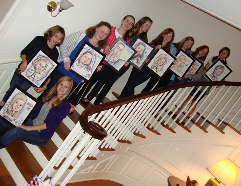 Emily s Caricature and Silhouette Blog 13th  birthday  party 