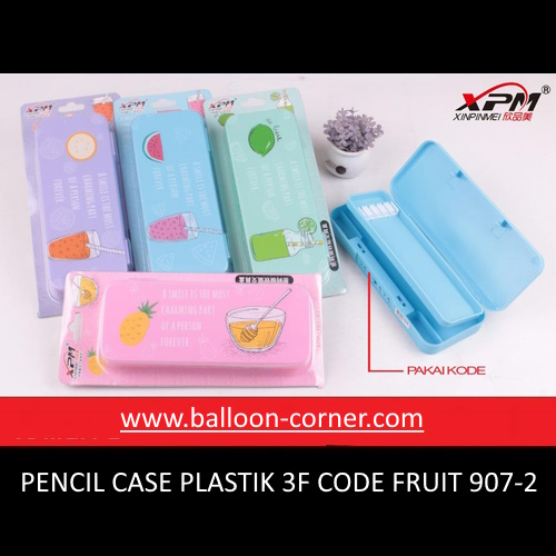 Kotak Pensil Plastik / Plastic Pencil Case 3F Fruit 907-2