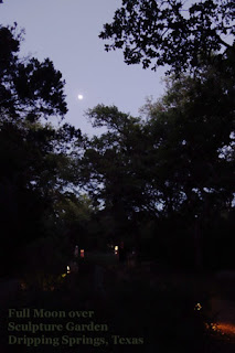 Carved Stone Sculpture Garden Path Hoggatt Family Dripping Springs Texas