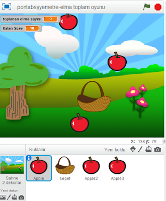 Potansiyometre İle Elma Toplama Oyunu- Arduino İle Mblock