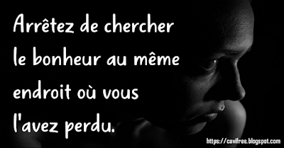  Arrêtez de chercher le bonheur au même endroit où vous l'avez perdu - CAVI Free