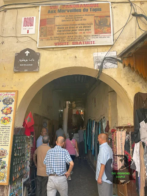 Dar Boutouille from Place Seffarine towards al-Qarawiyyin Mosque Madrasa University, Fes el-Bali, Fez, Morocco, Africa