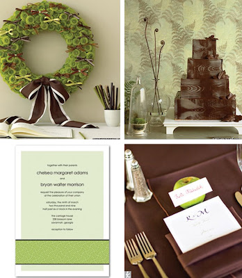 brown and green wedding ideas