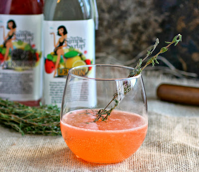 Strawberry Thyme Gin Fizz