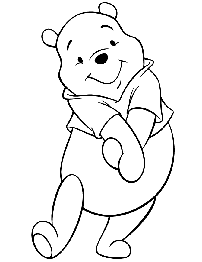 Gambar Mewarnai Winnie The Pooh Untuk Anak PAUD dan TK