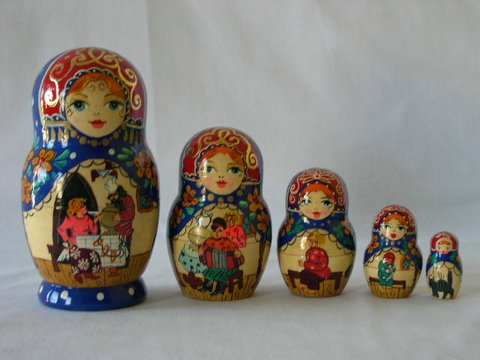 Matrushka dolls and russia