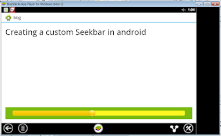 create custom seekbar android