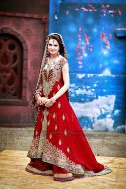 new red color bridal lehnga design