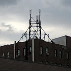 Resurrected Skeleton - From supporting a water tank to wireless. On Kingsland Ave. in Greenpoint.