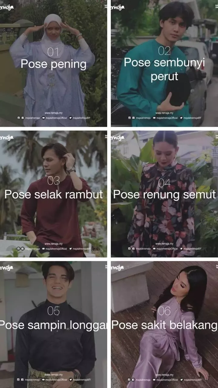 12 Pose OOTD Menarik Di Pagi Raya