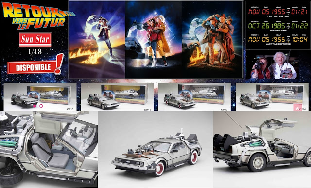 Quatre Delorean Retour Vers Le Futur à nouveau disponible au 1/18 ! -  Mininches