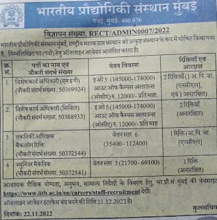 iit bombay staff posts