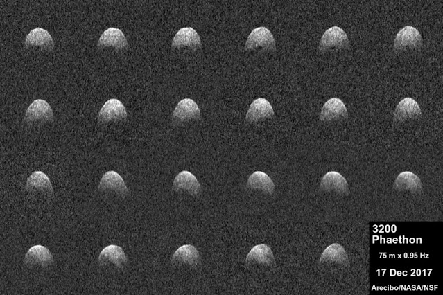 Asteroide Faetonte registrado pelo Observatório do Arecibo.