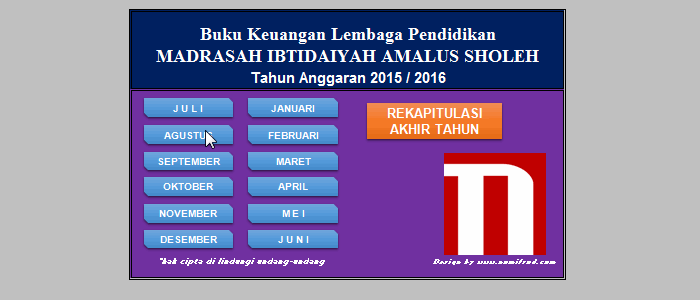  Sebenarnya update sebelumnya aku sudah merasa cukup Kaprikornus Pintar Update Aplikasi Buku KAS / Keuangan Sekolah v3.00 Gratis Format Excel