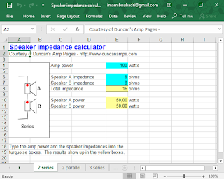 Screenshot 1: Speaker impedance calculator 