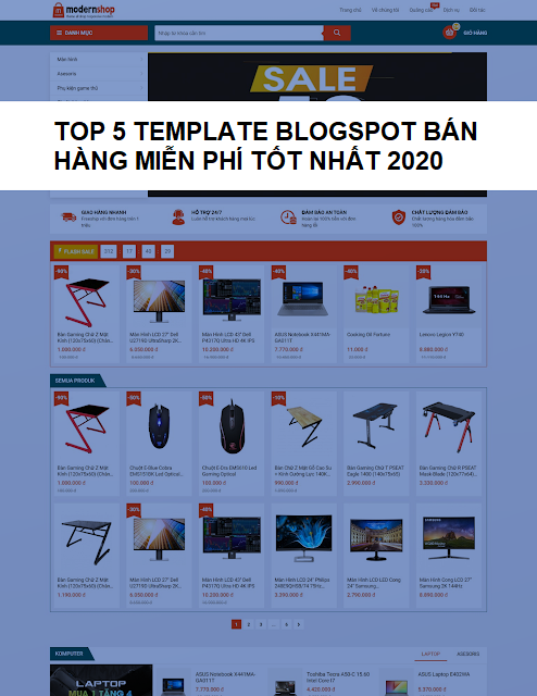 Top 5 theme blogger bán hàng miễn phí tốt nhất 2020 và 2021