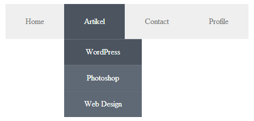 menu Dropdown dengan CSS menu Dropdown dengan CSS