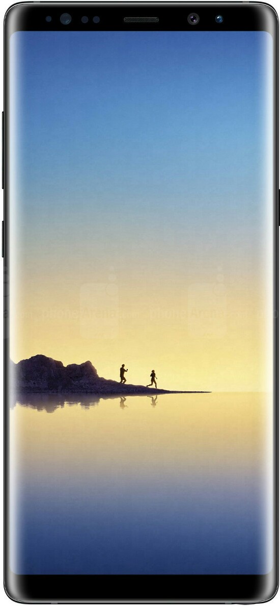 Front view of the Samsung Galaxy Note 8
