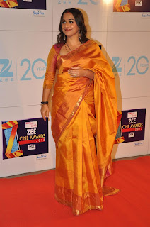 Vidya Balan at zee cine awards function, Vidya Balan latest images in saree, Vidya Balan hot in saree, Vidya Balan cute images in saree