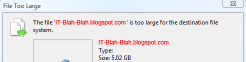 The file is too large for destination file system.