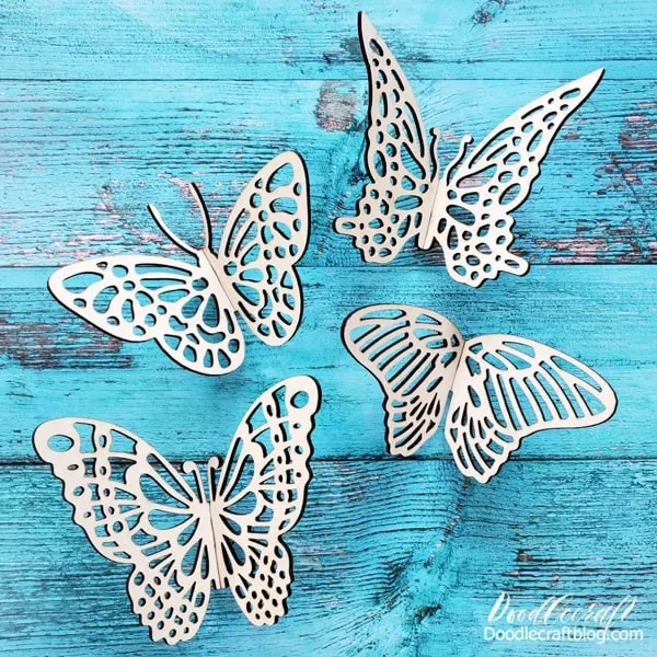 These 3D butterflies can be glued together to stay open and dimensional permanently...or they can be left unattached, so they slide apart at the end of the occasion and can be stored flat.   This also makes a really fun gift (especially and easy one to ship) because it's not bulky but becomes beautifully dimensional.