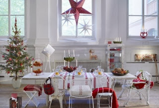 Christmas Table Decorating Color Red, Part 1