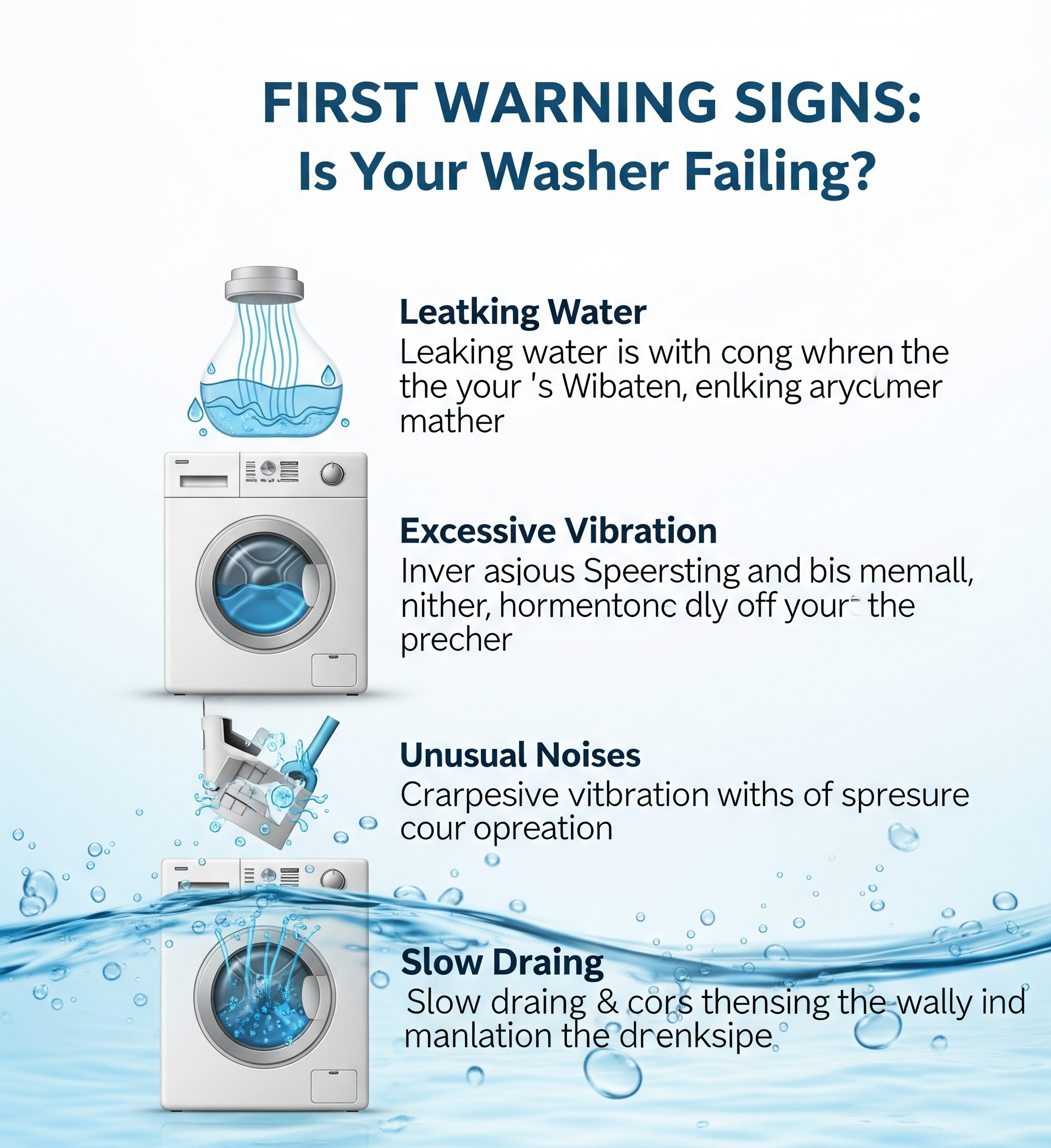 Warning signs of washing machine failure and troubleshooting tips
