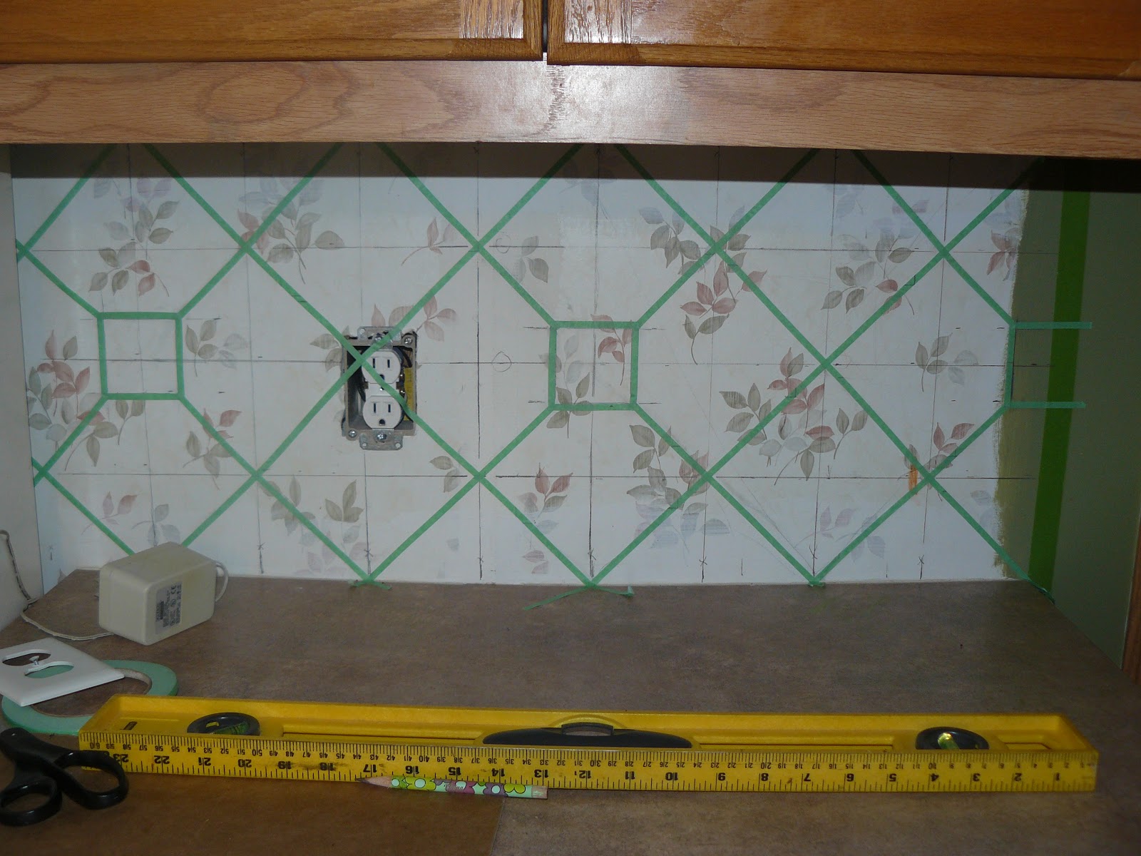 Abide in me, and I in you.: Faux Tile Backsplash Project