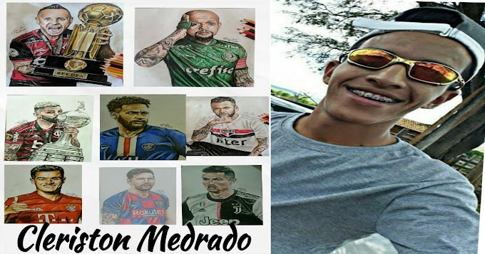 REGIÃO: Conheça o jovem desenhista, Cleriston Medrado, mirantense que com sua arte é sucesso entre os jogadores de futebol. 