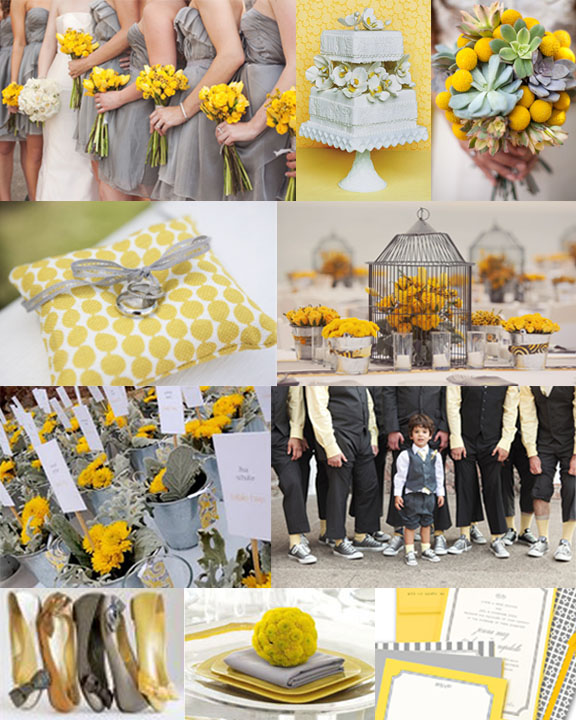 Sara's gorgeous real wedding story featuring yellow and gray 