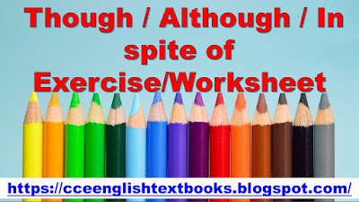 Though / Although / In spite of Exercise/Worksheet