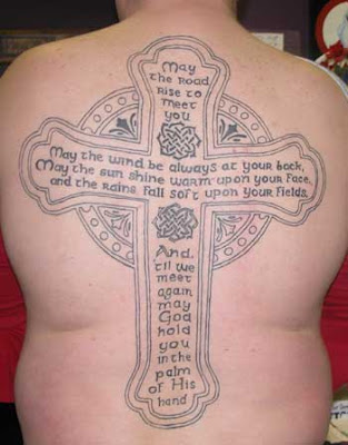 Cross Tattoo On The Back. Celtic Cross Tattoo,ack