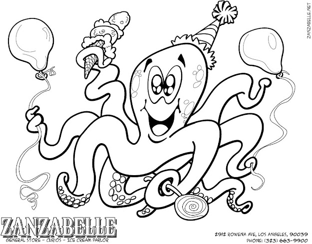 Octopus Coloring Book Eassume