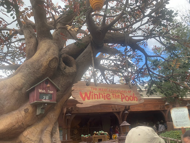 The Many Adventures of Winnie The Pooh Ride Entrance Sign Magic Kingdom Walt Disney World
