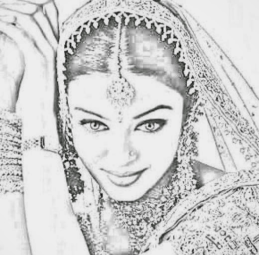 Aishwarya Rai Portrait Colour Derwing HD Wallpaper Free