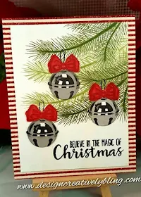 Sunny Studio Stamps: Holiday Style Jingle Bell Card by Deana Benson