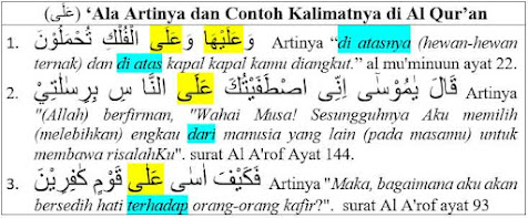 (عَلَى) 'Ala Artinya dan Contoh Kalimatnya