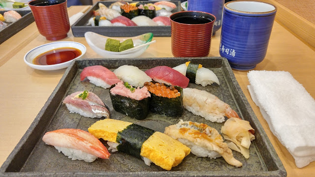 Sushi at Kyoto Station