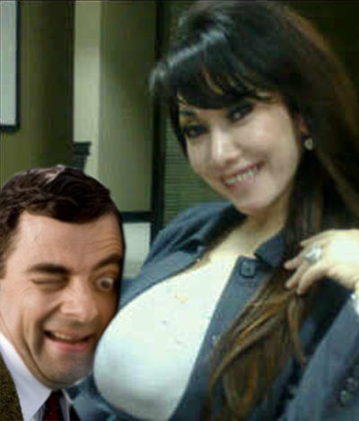 Foto Lucu Malinda Dee dan Mr. Bean | Dunia Lucu-Lucu