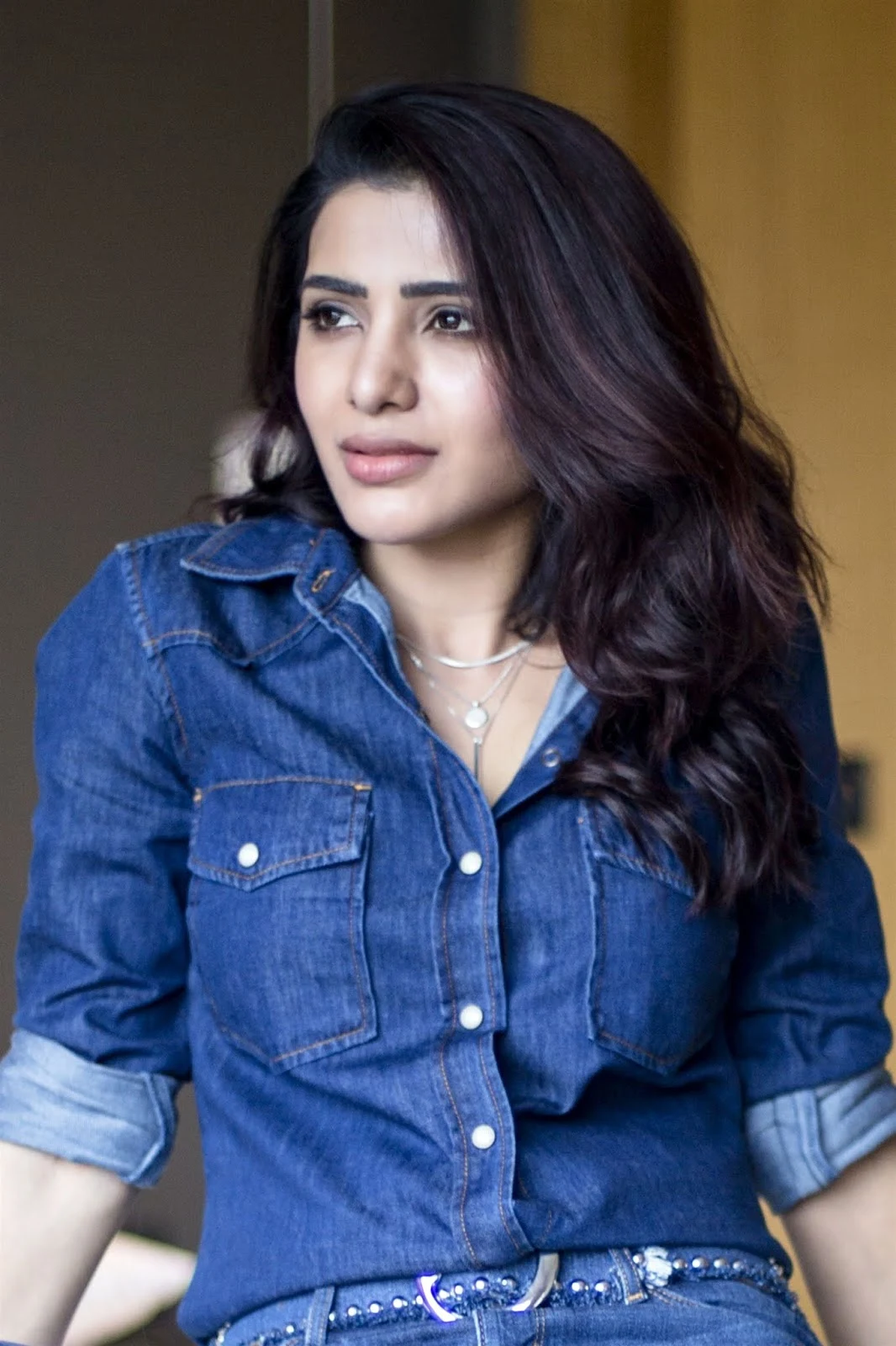 Actress Samantha Akkineni Latest Photoshoot In Denim Dress