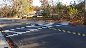 part of the new crossing at Pleasant and Green Sts