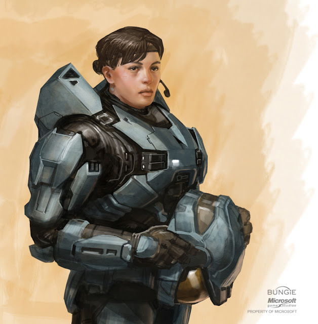 spartan Kat from Halo Reach sketch