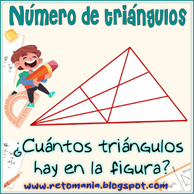 Cuadrados mágicos, Descubre el número, Descubre el resultado, Busca el número, El número que falta, ¿Cuántos triángulo hay?,  ¿Cuál es el total de triángulos?, Desafíos matemáticos, Retos matemáticos, Retos mentales, Retos visuales, Acertijos, Acertijos numéricos, Acertijos con Solución, Problemas matemáticos