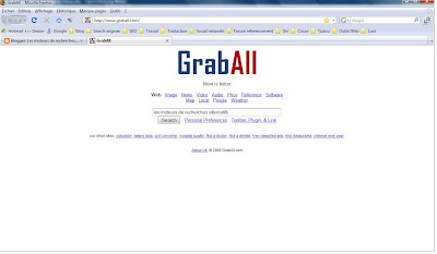 la page d'accueil de grab all