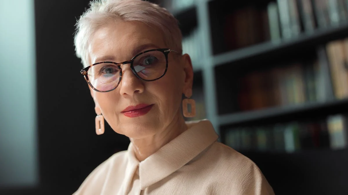 Mature Woman Wearing Eyeglasses