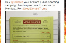 Anchor Baby Ted Cruz tries a new trick - Hey @tedcruz your brilliant public shaming campaign has inspired me to caucus on Monday...For @realDonaldTrump 