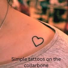 Simple tattoos on the collarbone